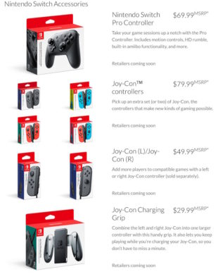 Switch Accessories Price Capture